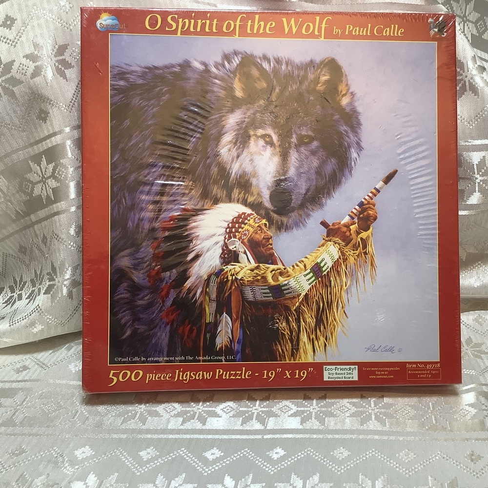 Paul Calle Puzzel O Spirit of the Wolf 500 Piece